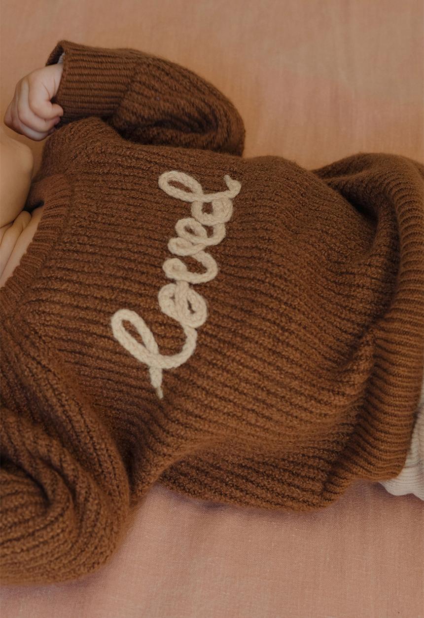 Cotton On - Organic Knit Sweater - Sepia Brown/Loved