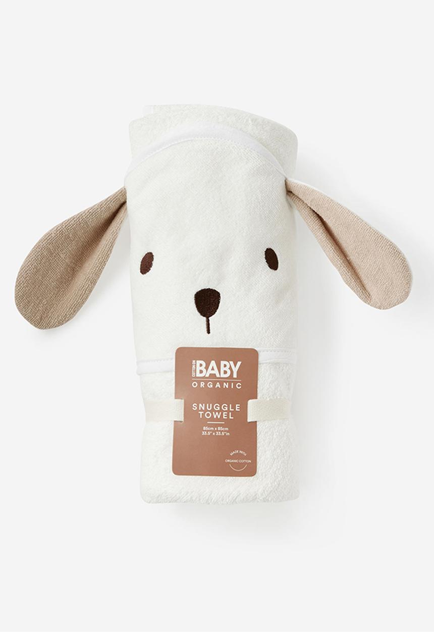 Cotton On - Organic Baby Snuggle Towel - Milk/Bunny