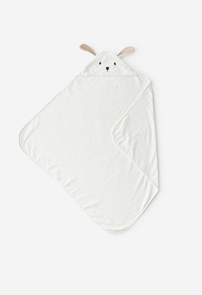 Cotton On - Organic Baby Snuggle Towel - Milk/Bunny