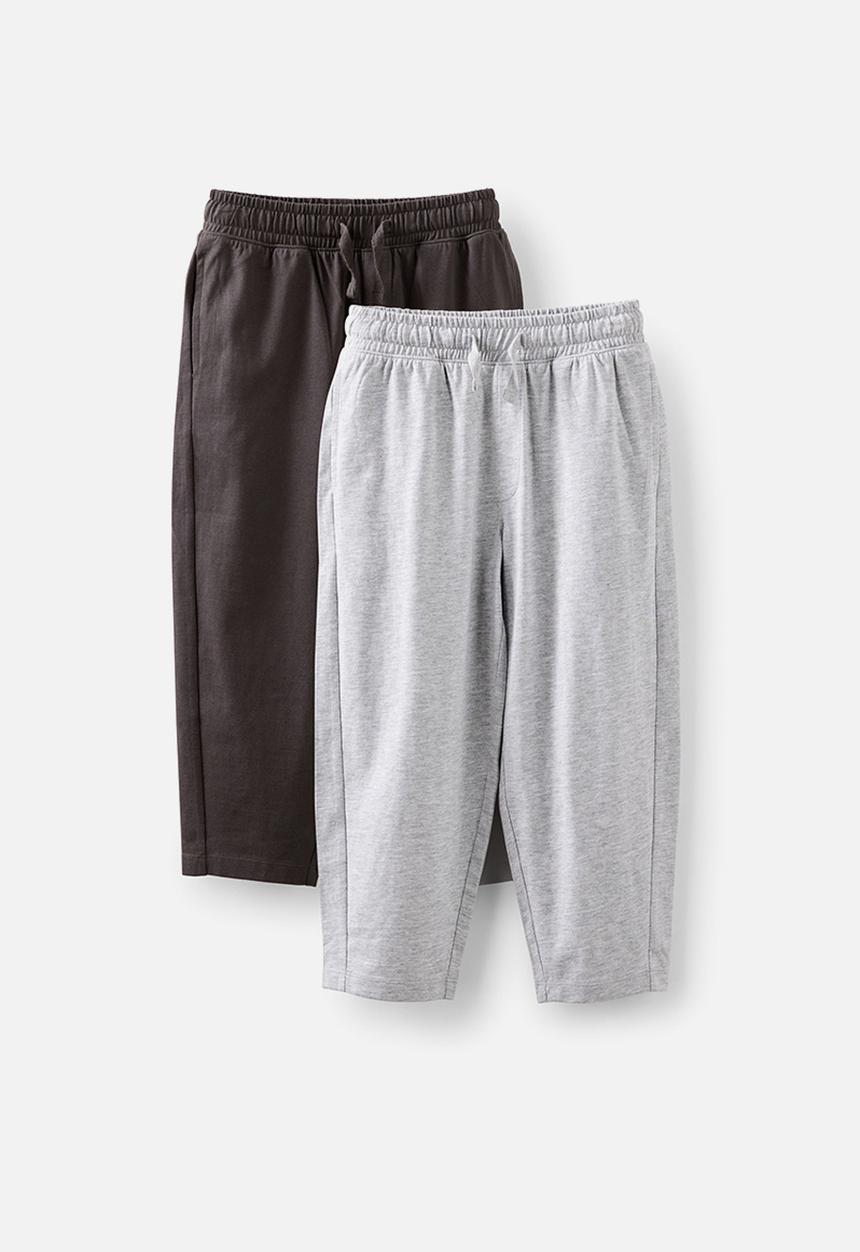 Cotton On - 2 pack banjo barrell pant - phantom & grey marle