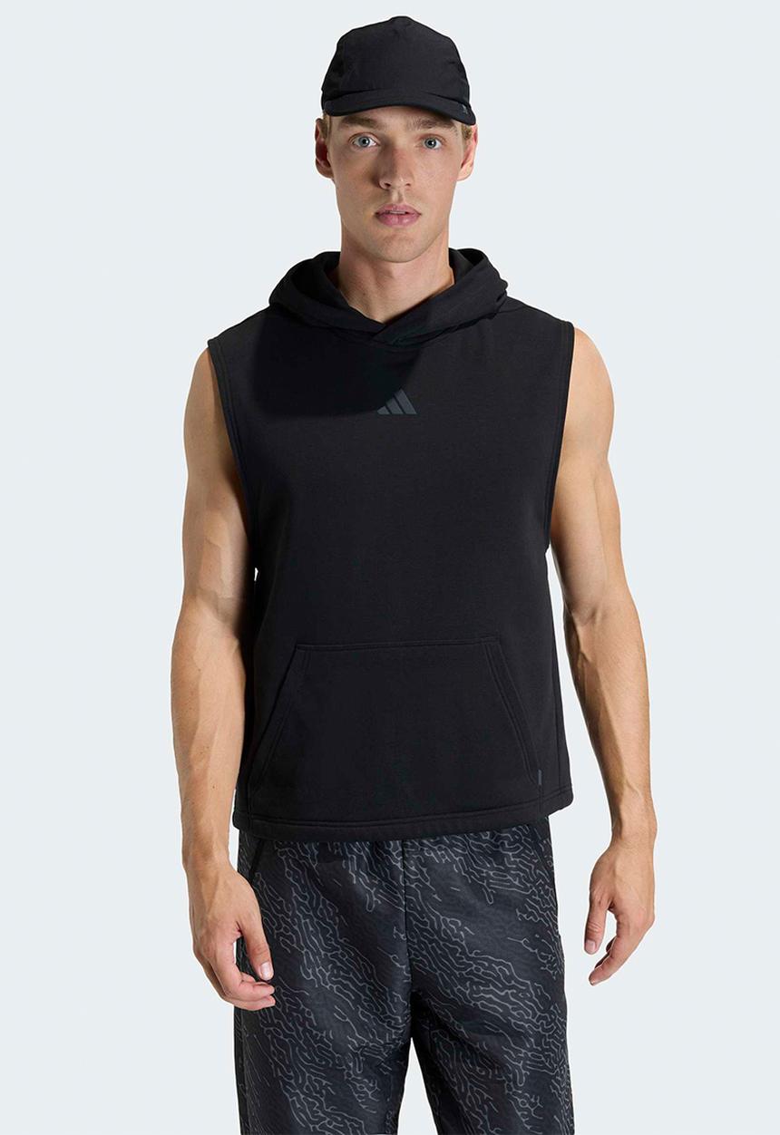DROP ARMS HOOD - BLACK