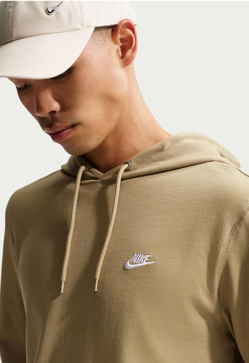 Nike - NSW Club  Knit Pullover Hoodie -Taupe