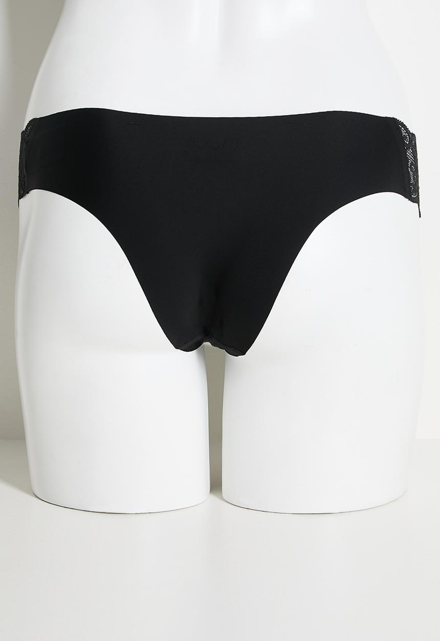 Cotton On - Party Pants Seamless Cheeky Brief 3 Pack - Black/Cream/Violetblue
