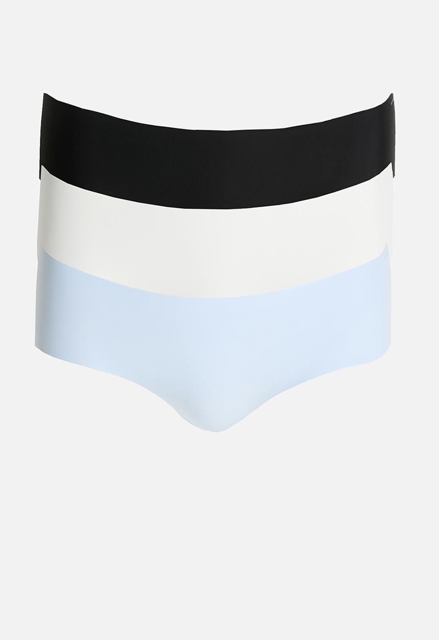 Cotton On - Party Pants Boyleg Brief 3 Pack - Black/Cream/Violet Blue