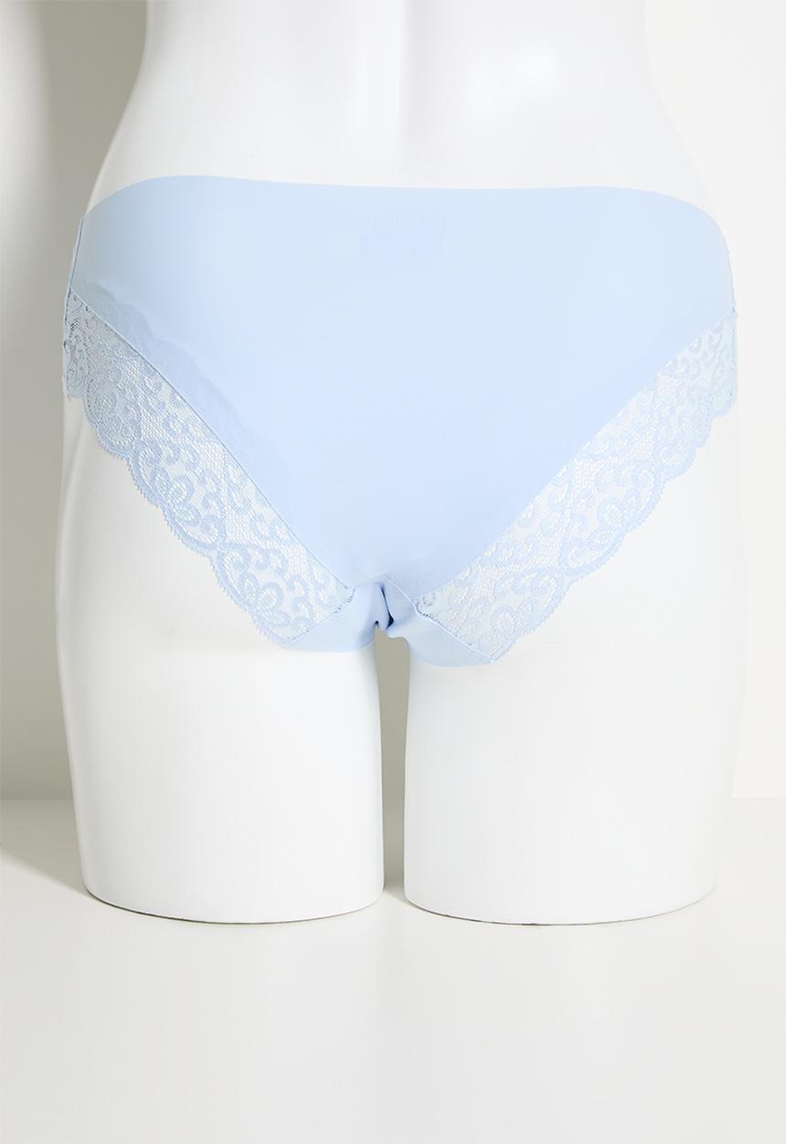 Cotton On - Party Pants Seamless Bikini Brief 5Pk - Black/Black/Frappe/Cream/Violet Blue
