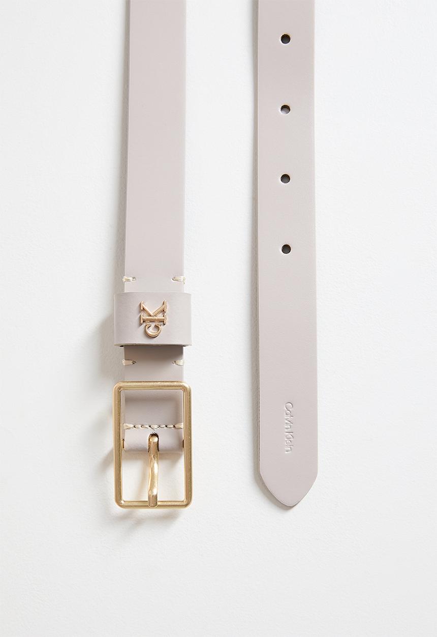 Calvin Klein - Square Buckle Ck Loo Yj7 Belt- Chateau / Ck Light Gold