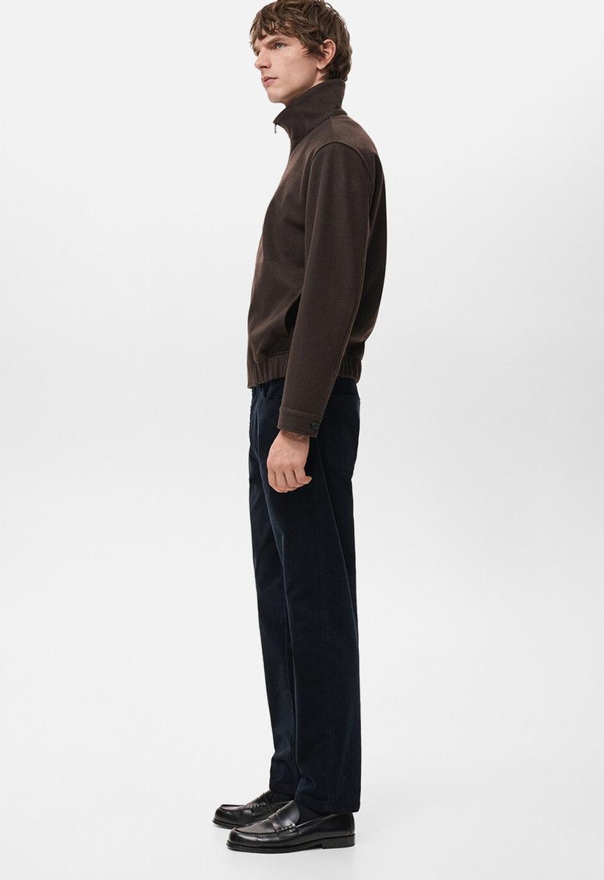 MANGO - Trousersercolano - Navy Blue