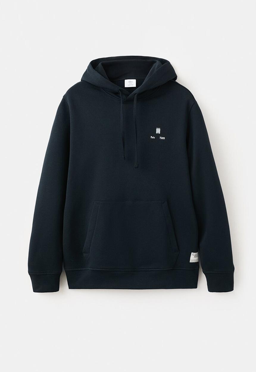 MANGO - Sweatshirt Paris 75009 Hoody - Navy
