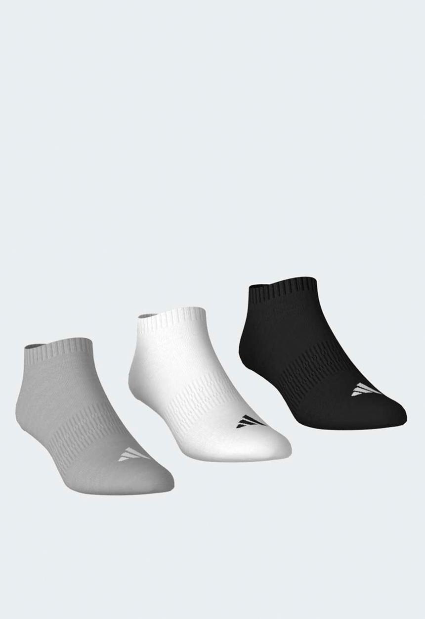 adidas Originals - Cushioned Essentials Low Cut Socks 3 - medium grey heather/white/black