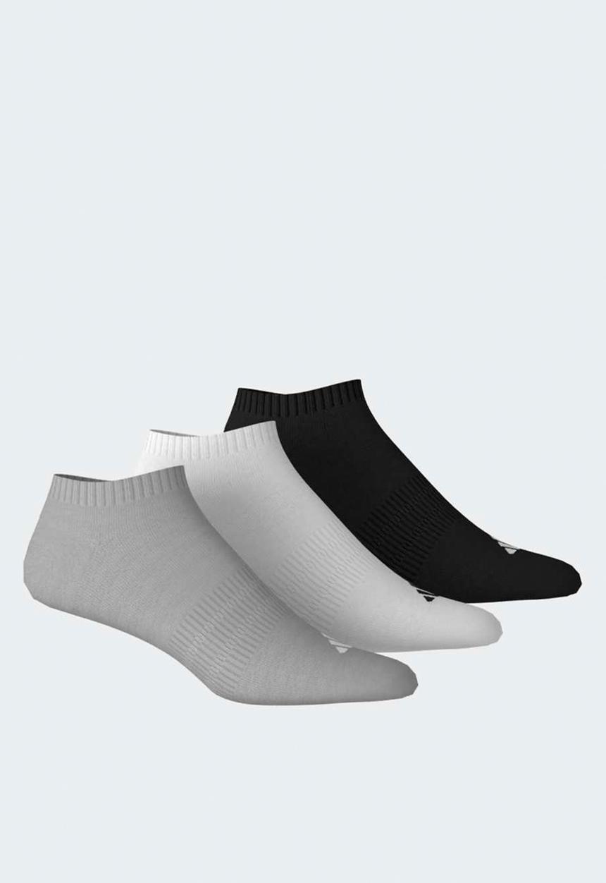 adidas Originals - Cushioned Essentials Low Cut Socks 3 - medium grey heather/white/black