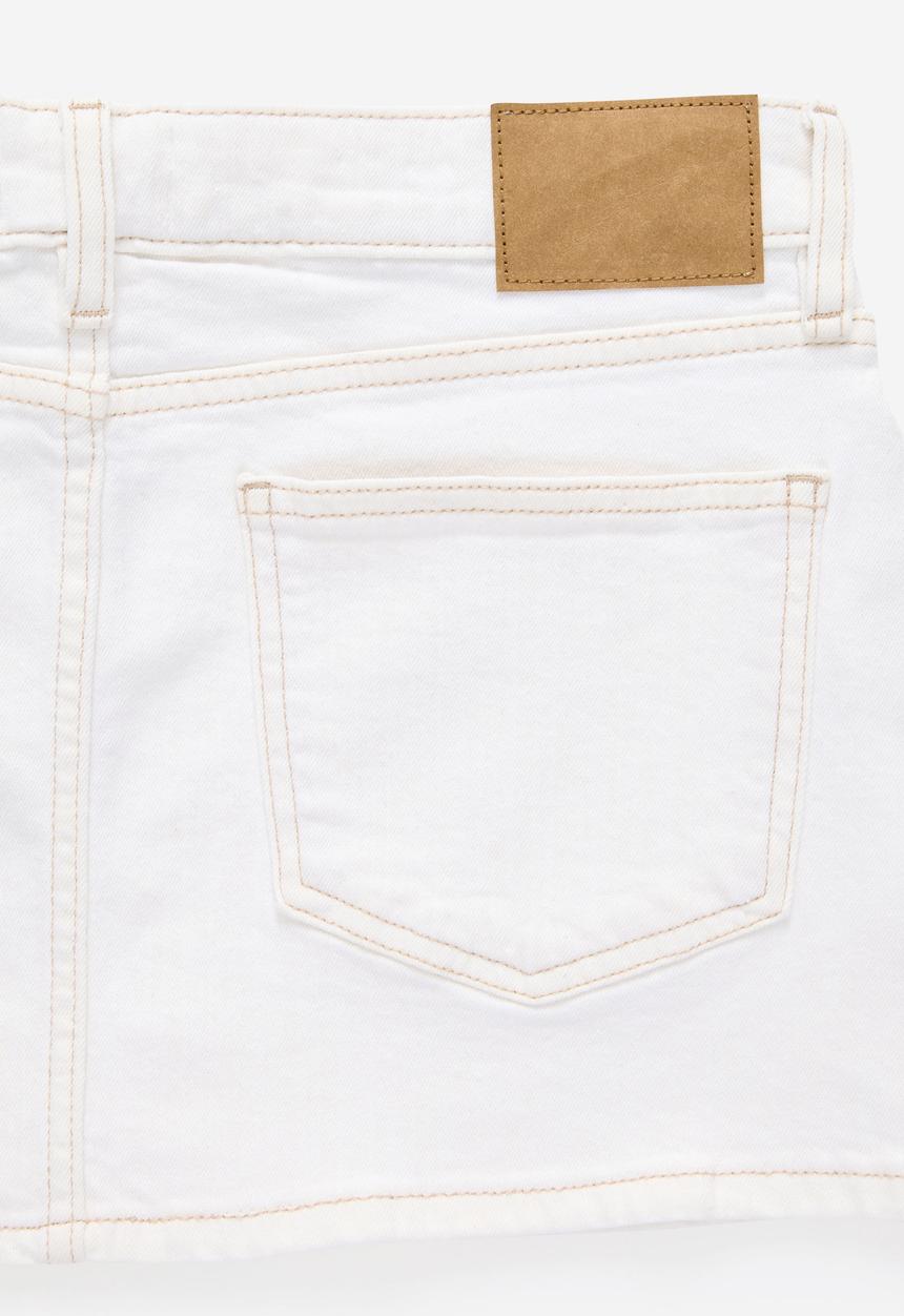 Cotton On - Micro low denim skirt - vintage white