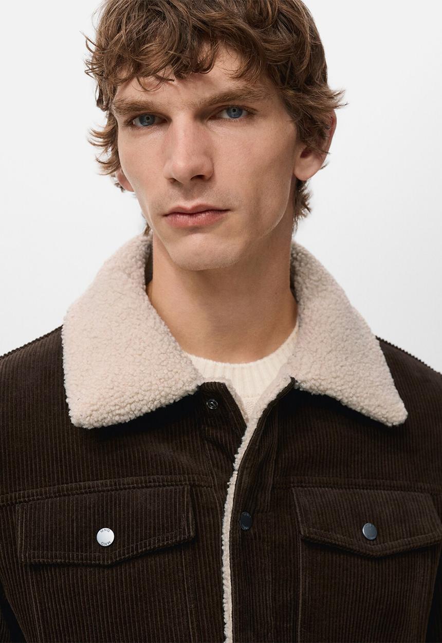 MANGO - Jacket Moris - Dark Brown