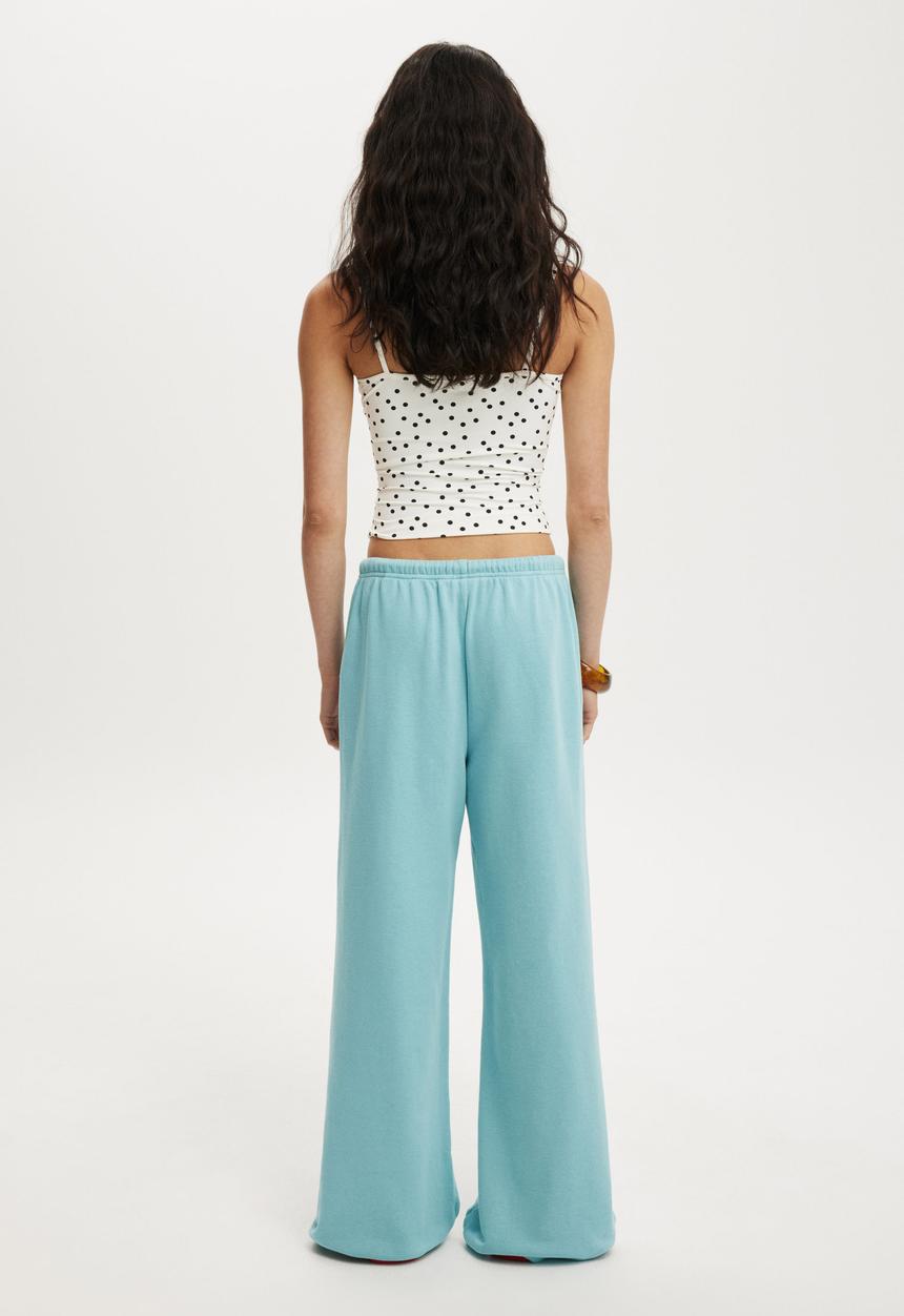 Cotton On - Wide leg sweatpant - aquamarine