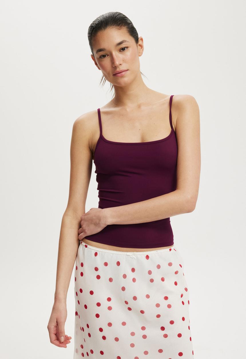 Cotton On - Hold me cami - blackberry belle