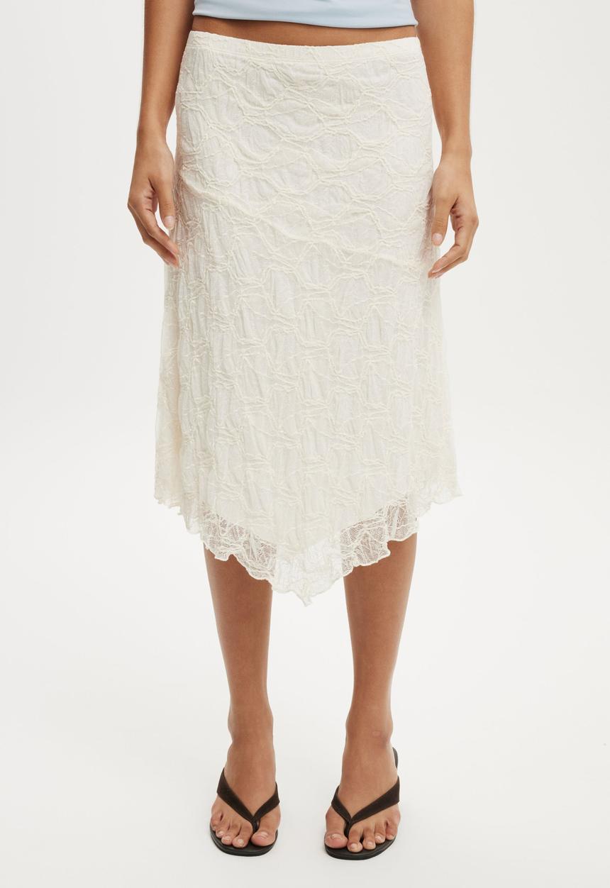 Cotton On - Sofia lace skirt - sand white lace