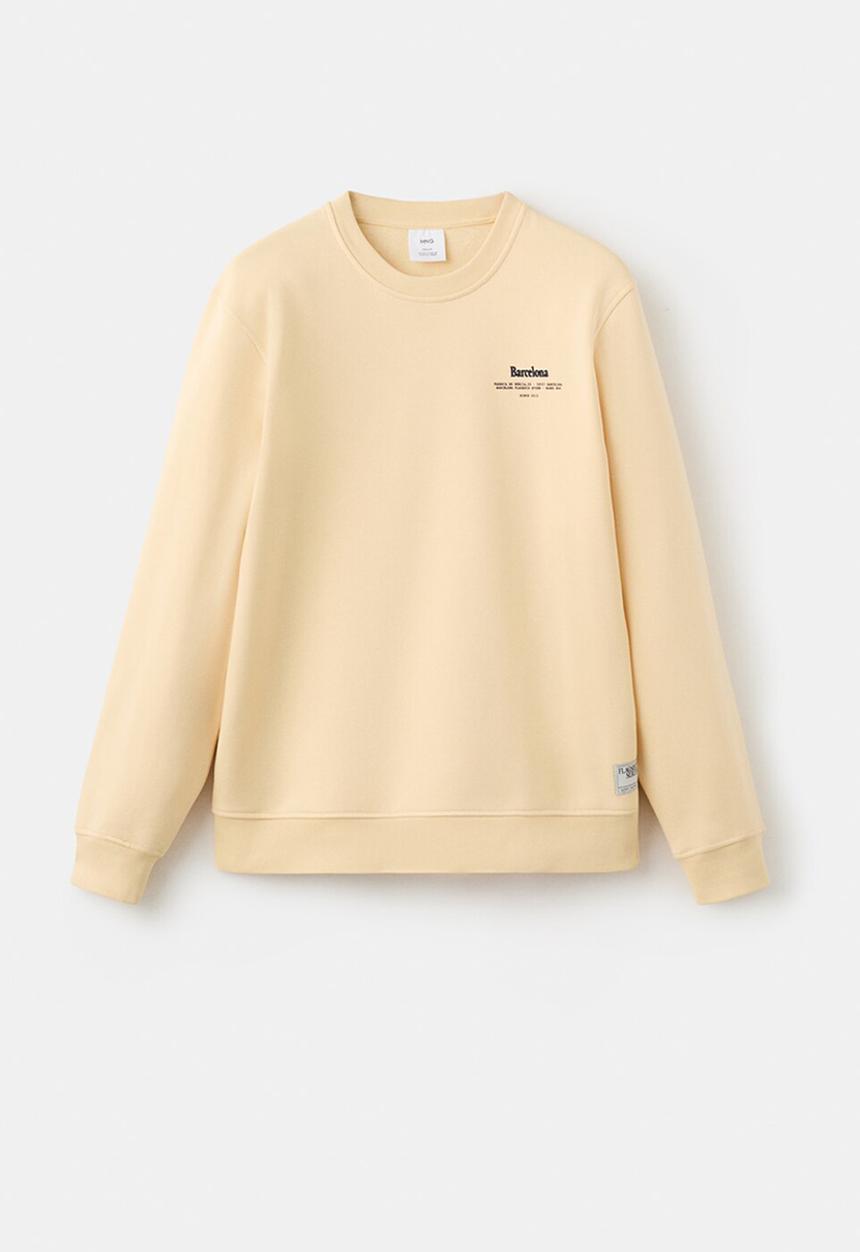 MANGO - Sweatshirtbcn - Pastel Yellow