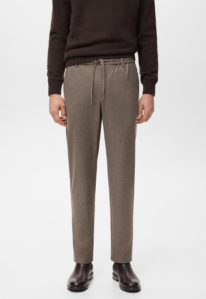 MANGO - Trouserspolar - Tobacco-Brown