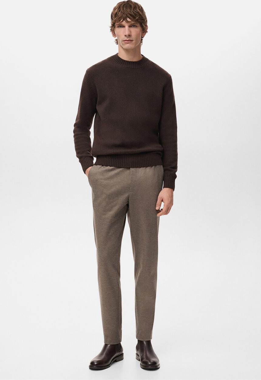MANGO - Trouserspolar - Tobacco-Brown