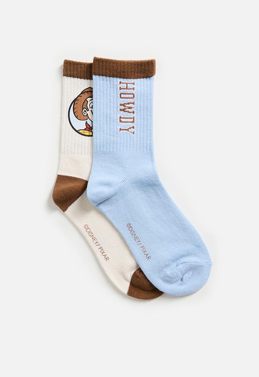 Cotton On - 2Pk Lcn Crew Sock - Lcn Dis Rainy Day/Toy Story 1
