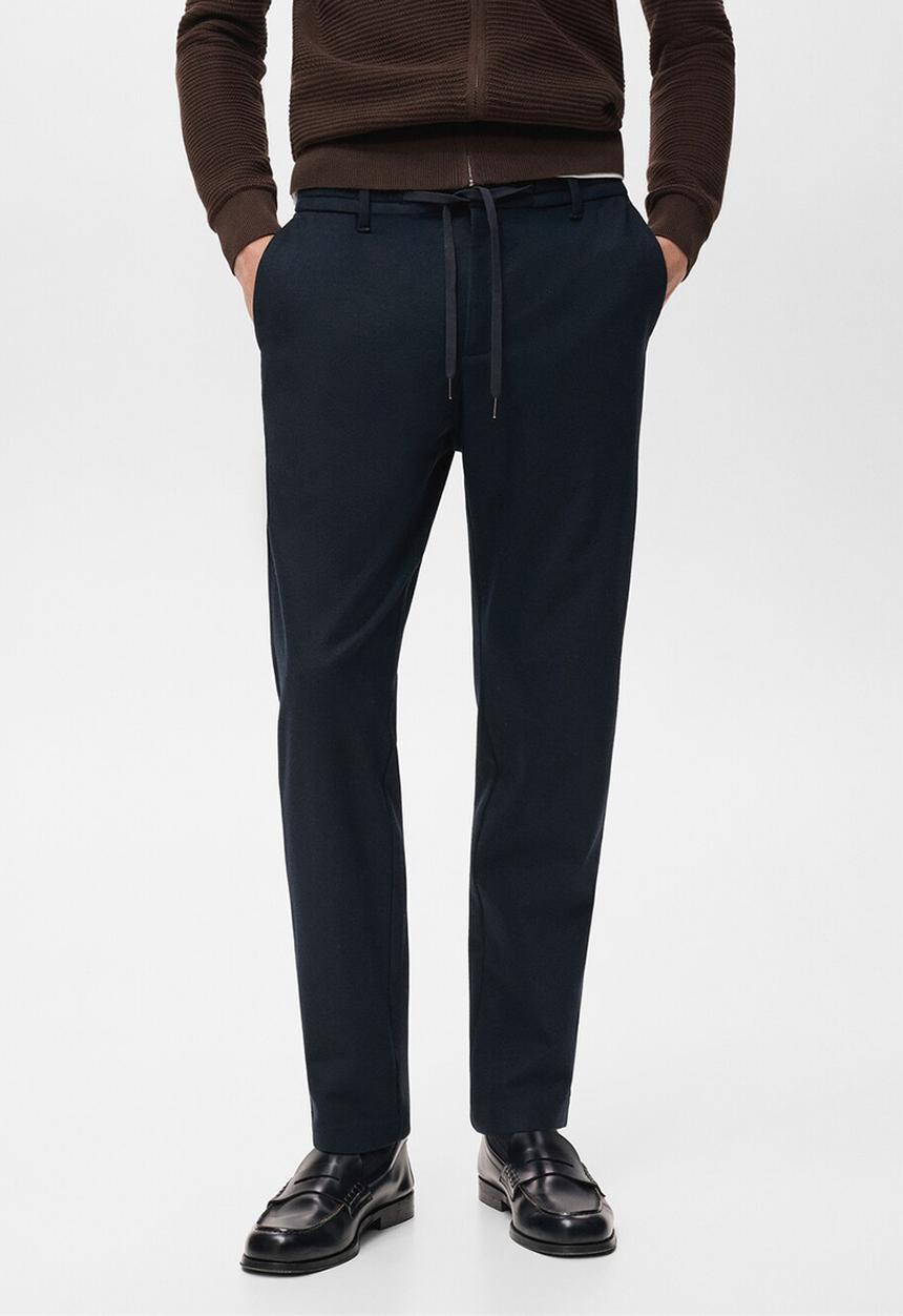 MANGO - Trouserspolar - Navy Blue