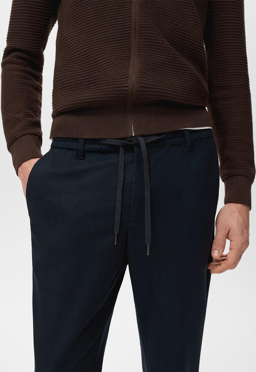 MANGO - Trouserspolar - Navy Blue