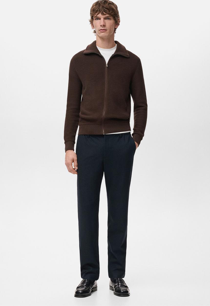 MANGO - Trouserspolar - Navy Blue
