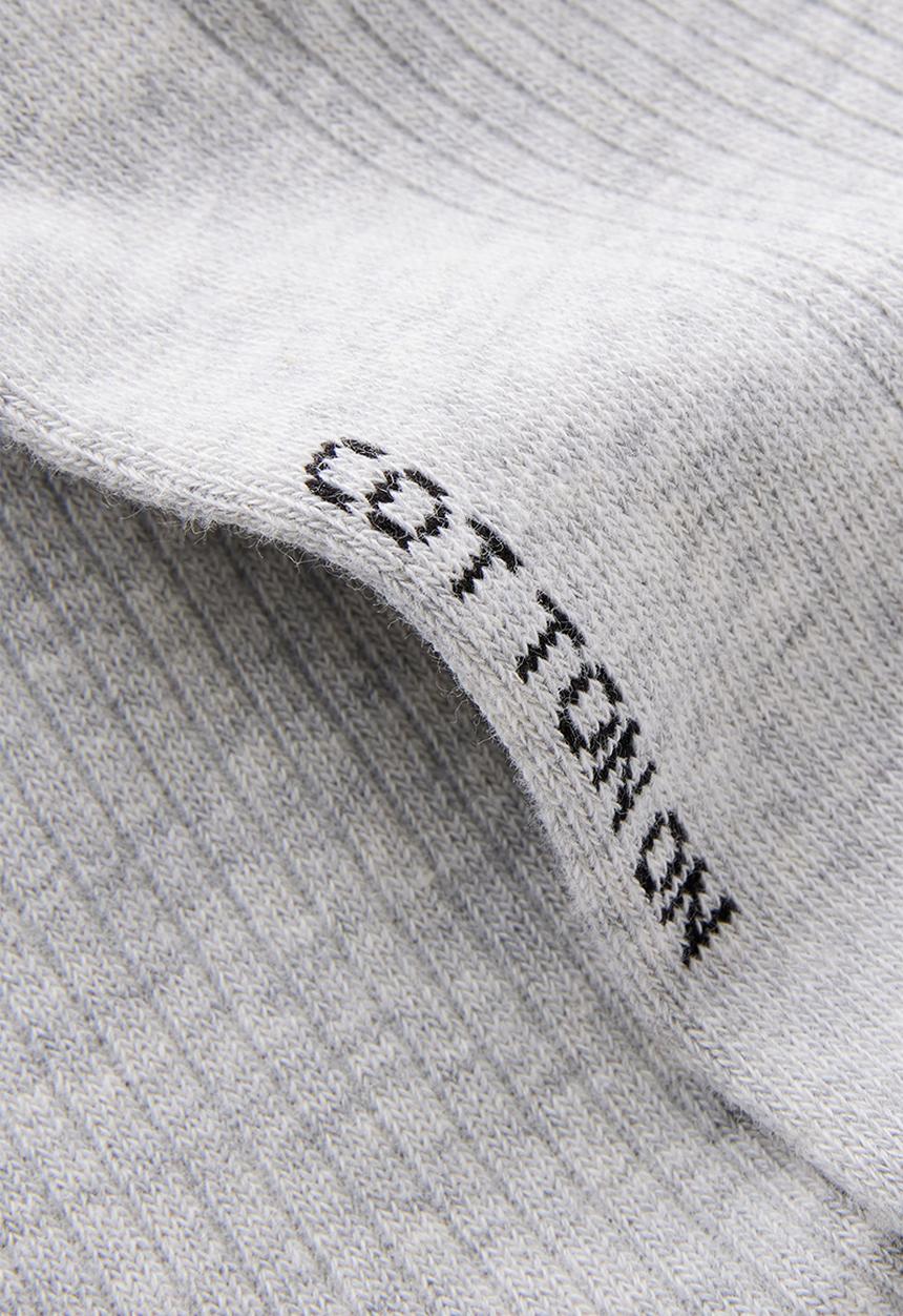 Cotton On - Rosette frill ribbed crew sock - grey marle