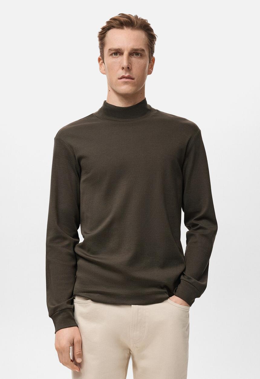 MANGO - T-Shirtluton - Dark Brown