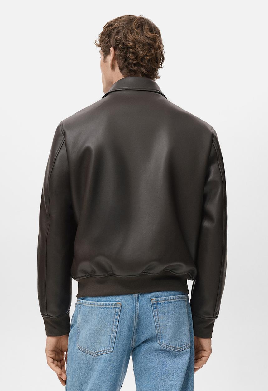 MANGO - Jacket Ely - Brown