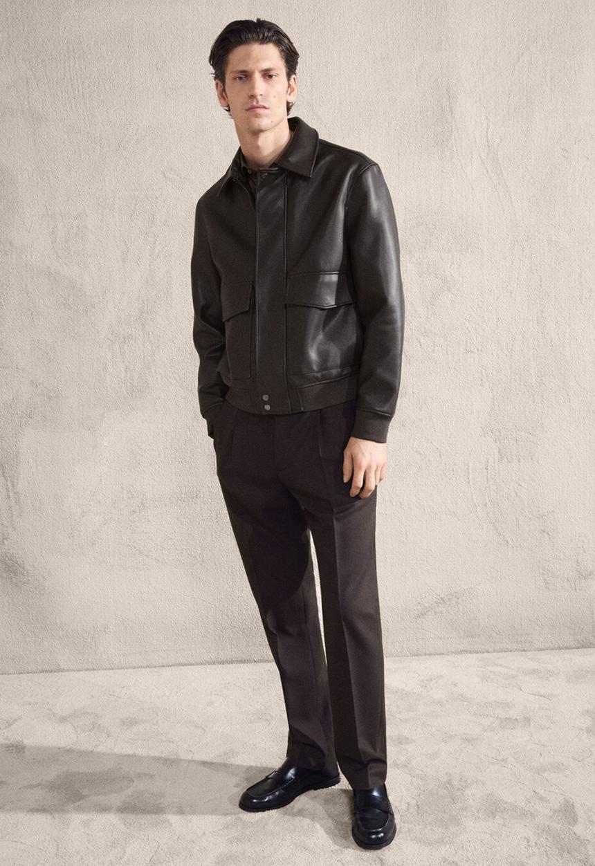 MANGO - Jacket Ely - Brown