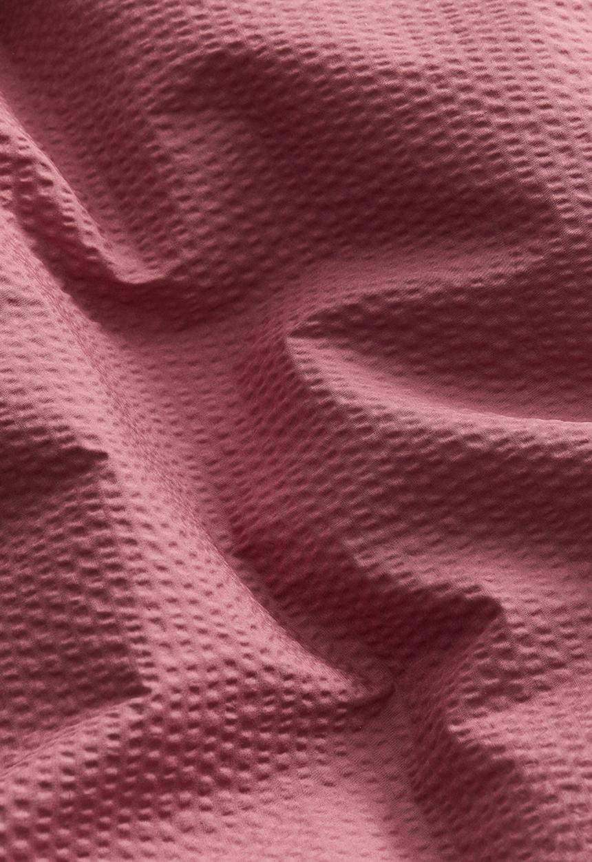 H&M - Seersucker double/king size duvet cover set - dark dusty pink