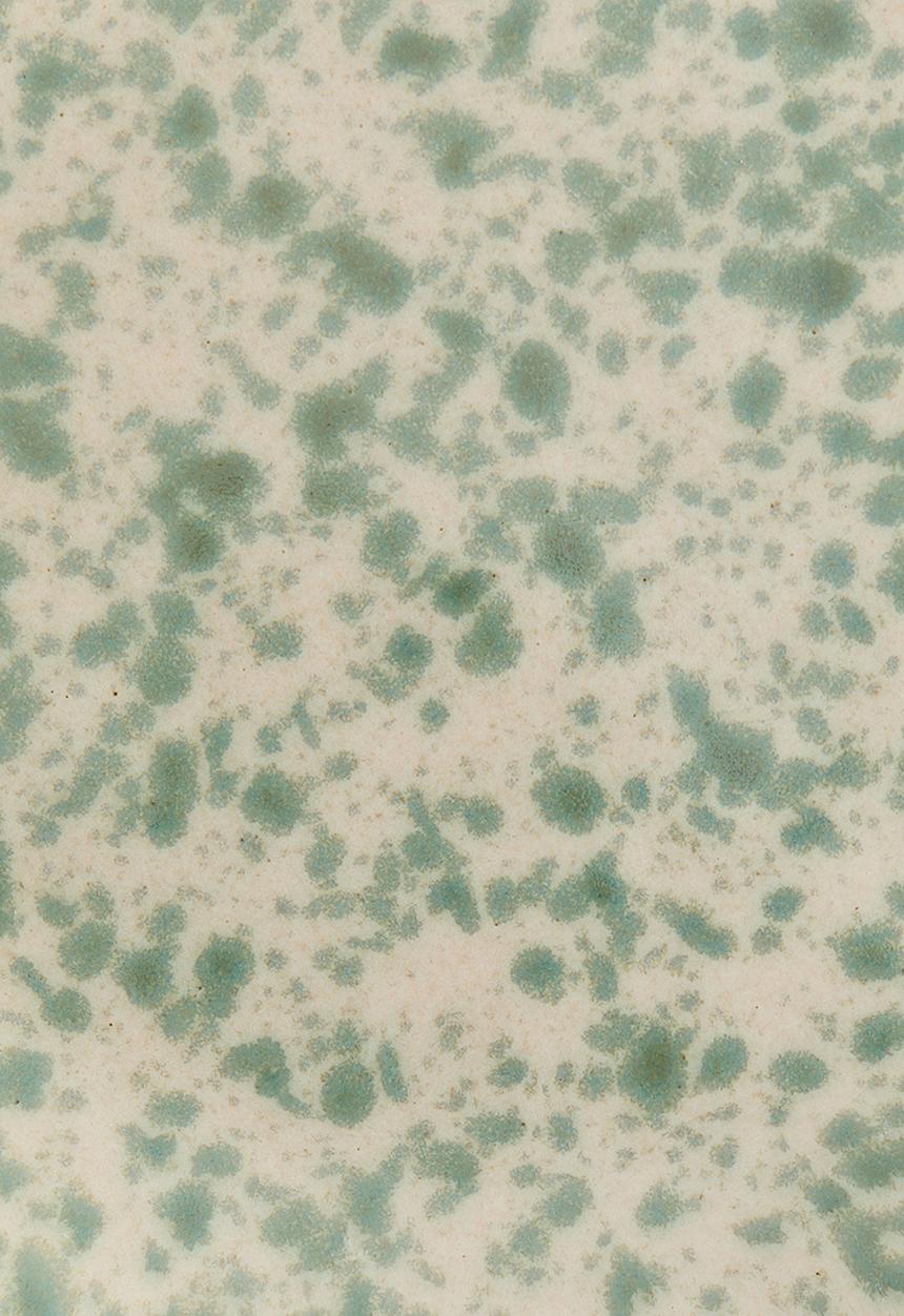 H&M - Stoneware starter plate - green/speckled
