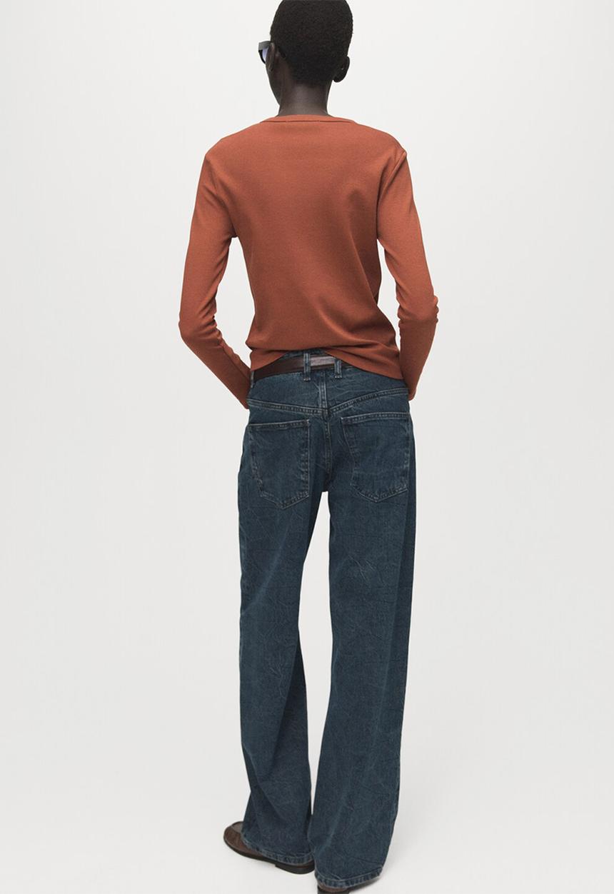 MANGO - T-shirt nisa - rust/copper