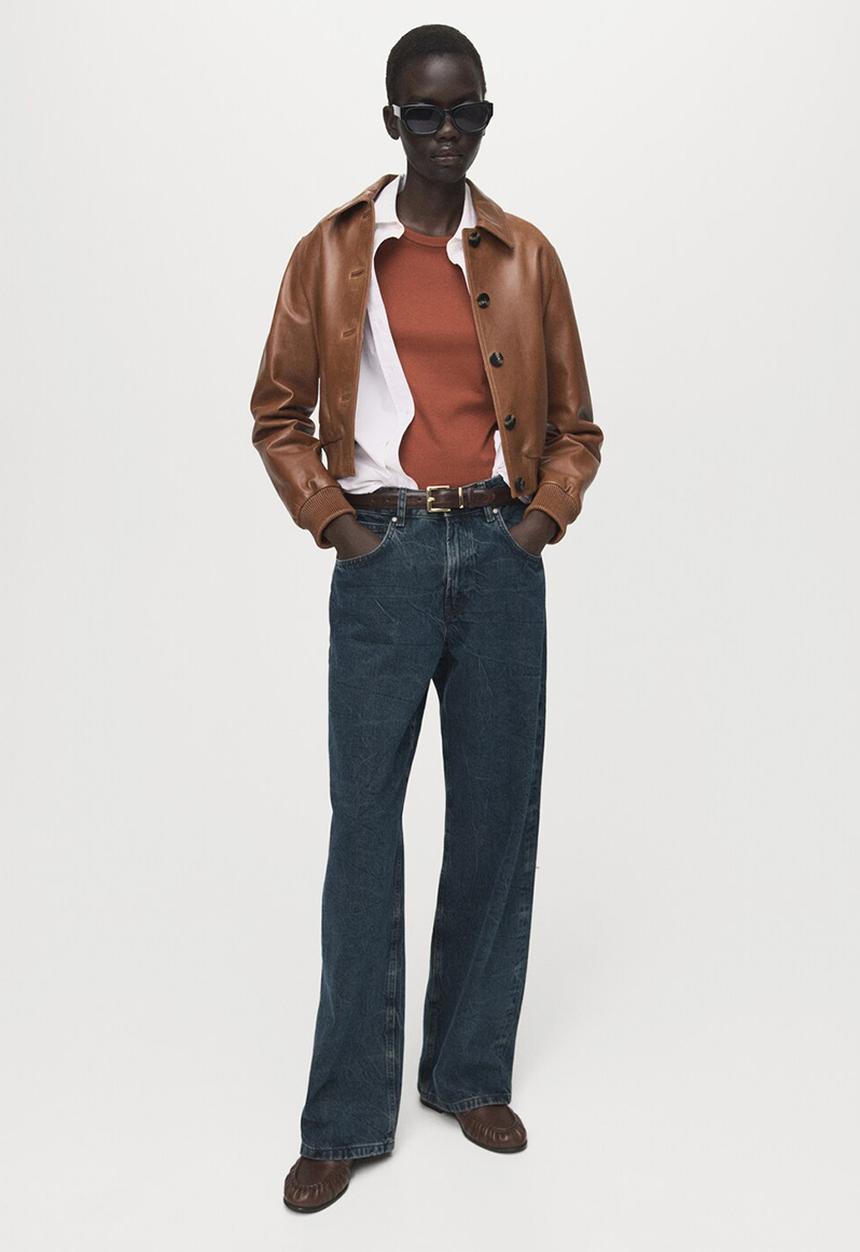 MANGO - T-shirt nisa - rust/copper