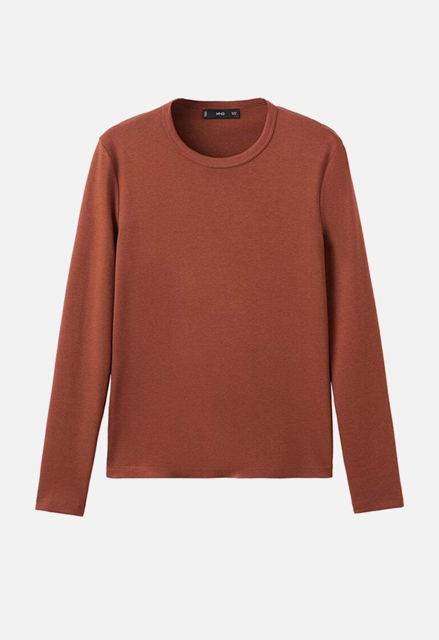 MANGO - T-shirt nisa - rust/copper