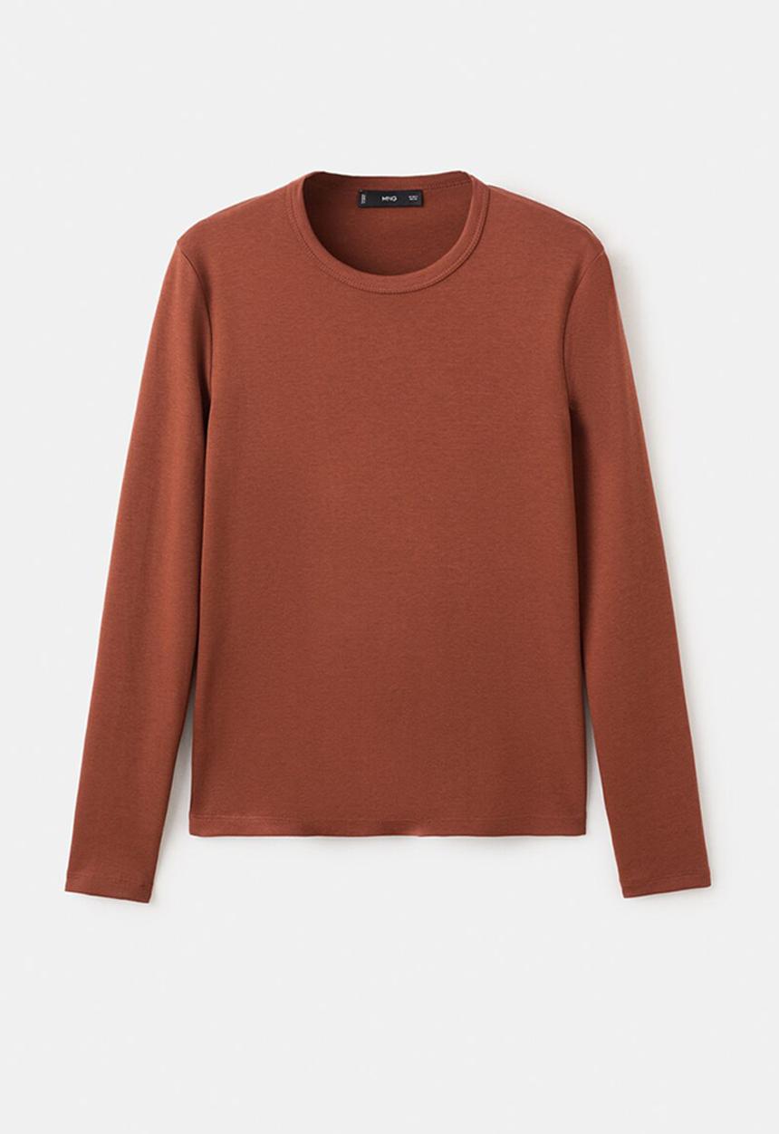 MANGO - T-shirt nisa - rust/copper