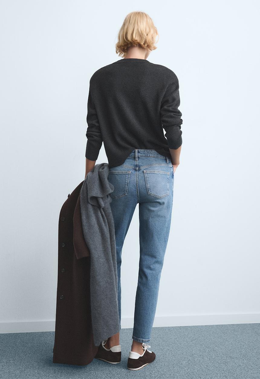 MANGO - Jeans newmom - medium blue