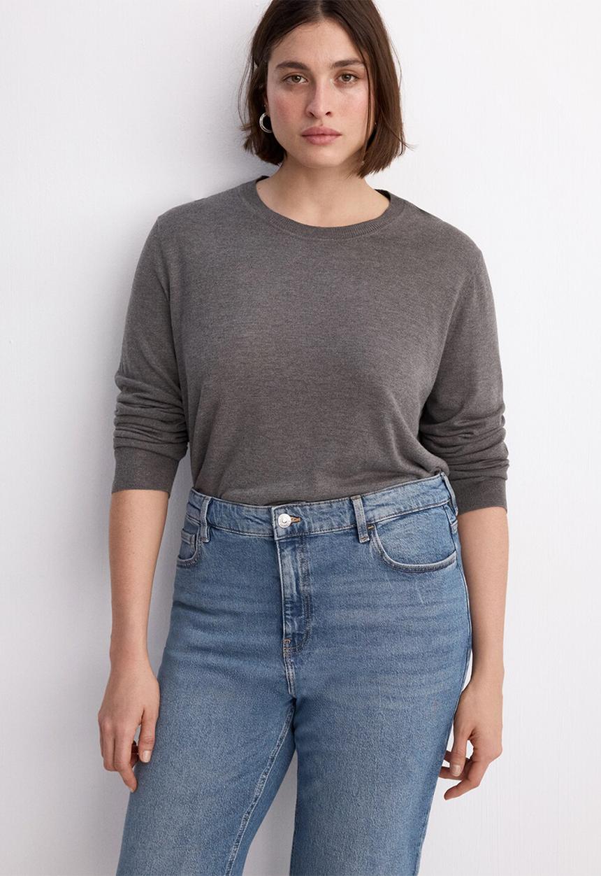 MANGO - Plus jeans newmom - medium blue