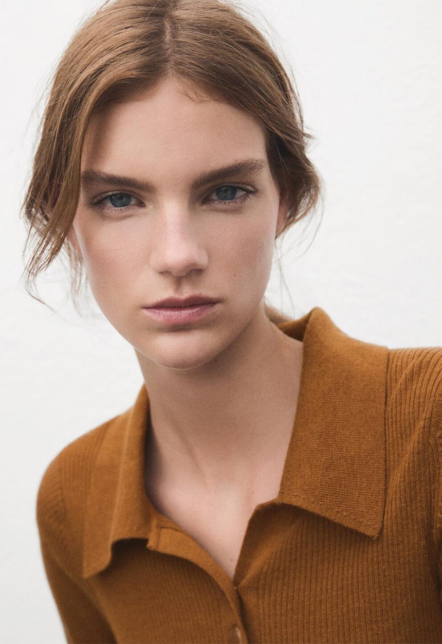MANGO - Sweater yema - medium brown