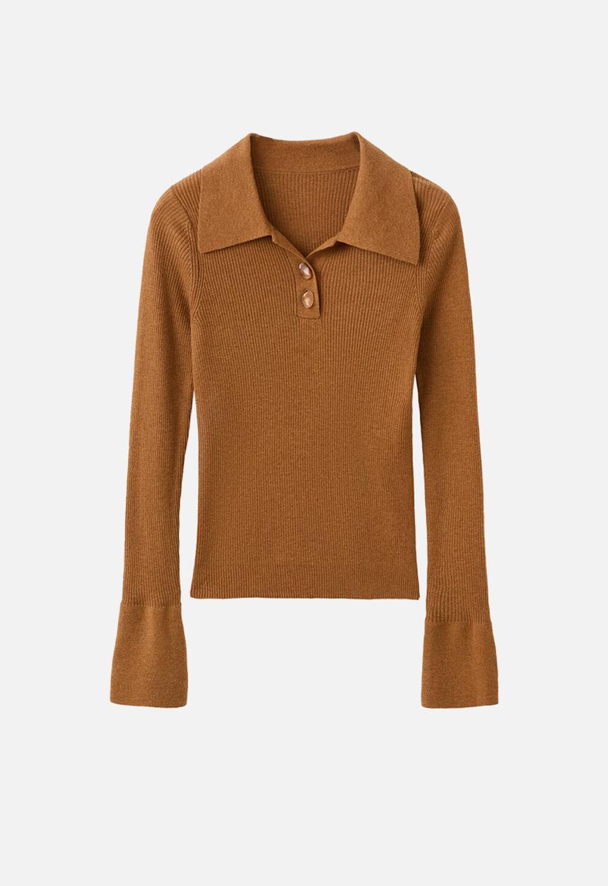 MANGO - Sweater yema - medium brown