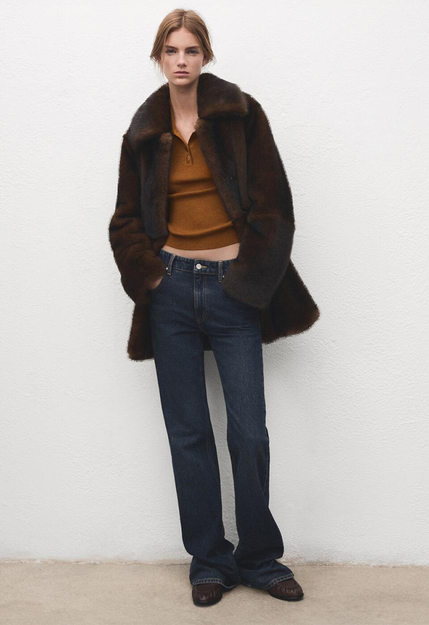 MANGO - Sweater yema - medium brown