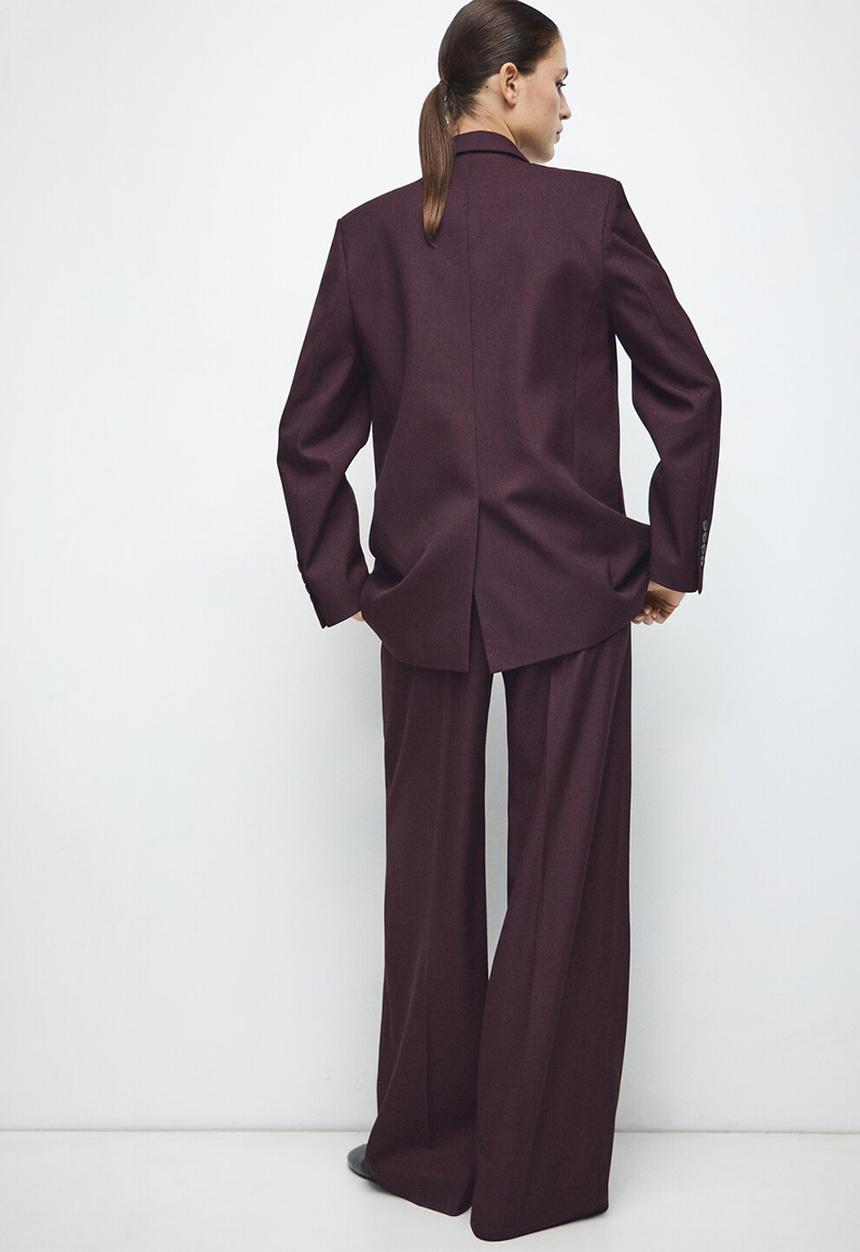 MANGO - Trousers hidra - dark red
