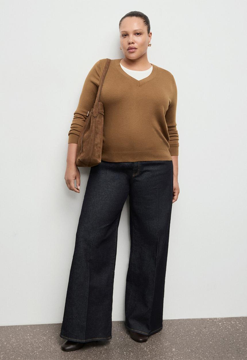 MANGO - Sweater luccav - medium brown