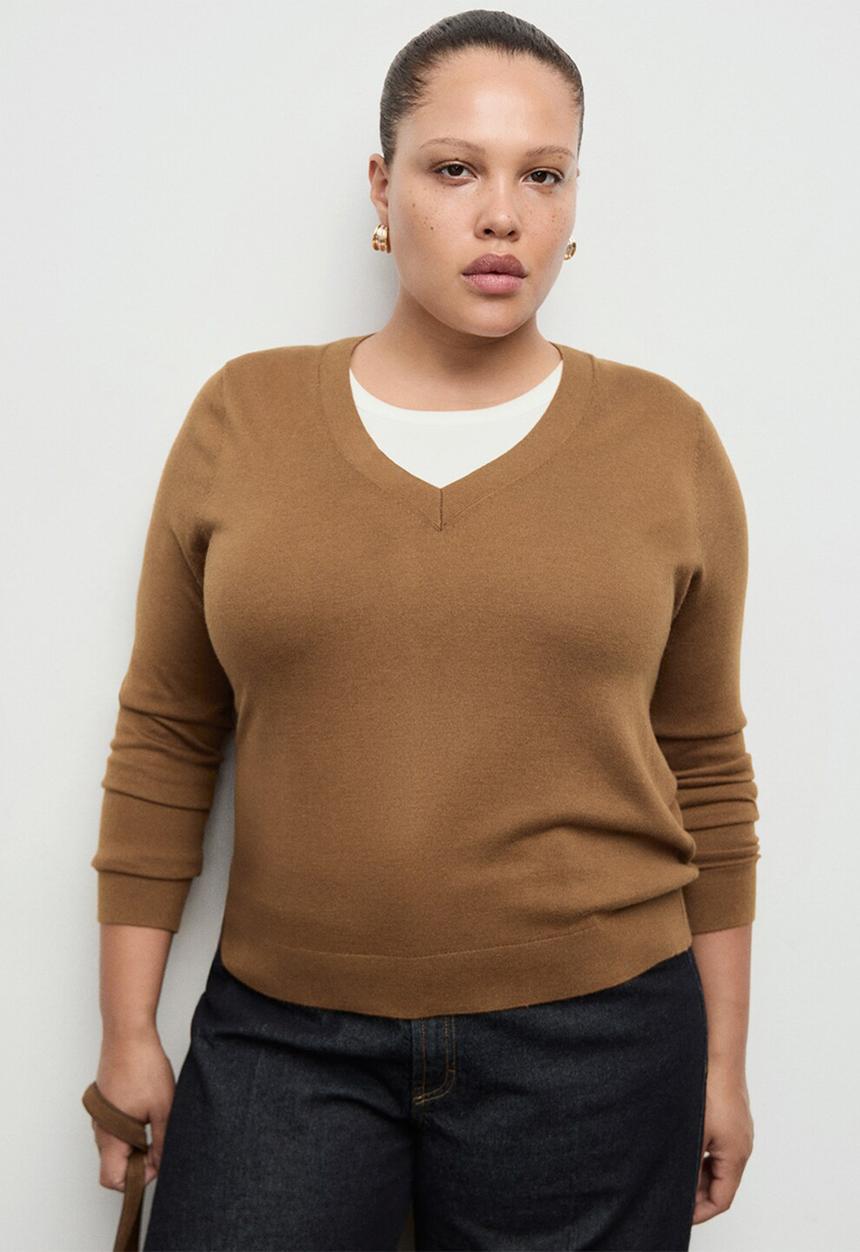 MANGO - Sweater luccav - medium brown