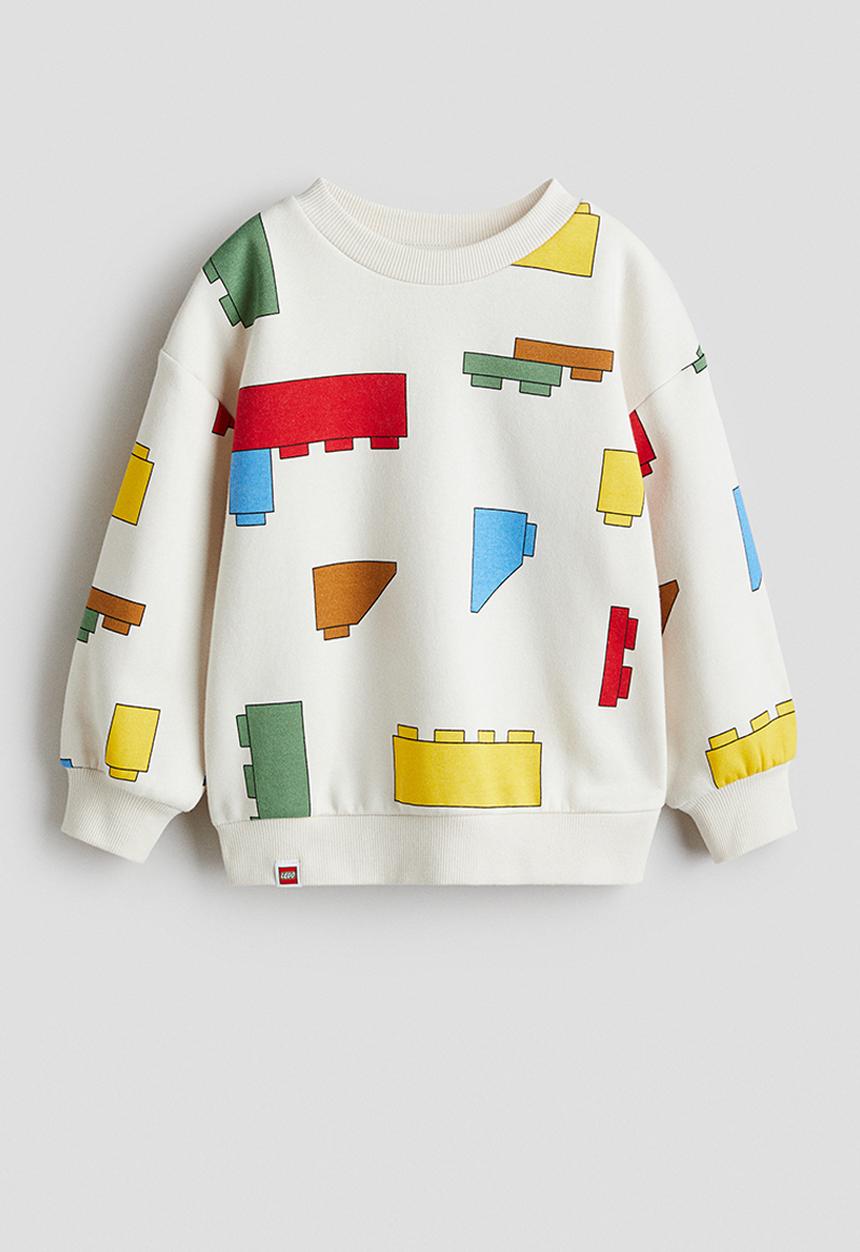 H&M - Oversized printed sweatshirt - white lego brand