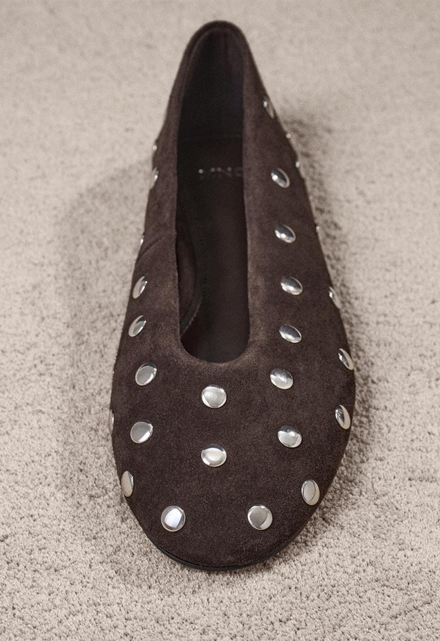 MANGO - Savoir1 suede pump - dark brown