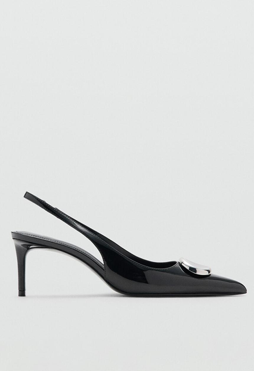 MANGO - Rimini stiletto slingback heel - black
