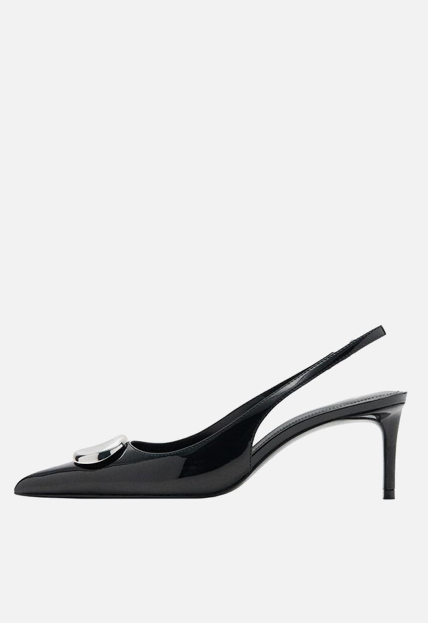 MANGO - Rimini stiletto slingback heel - black