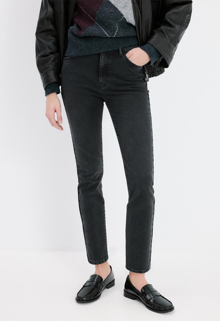 MANGO - Jeans claudia - open gray
