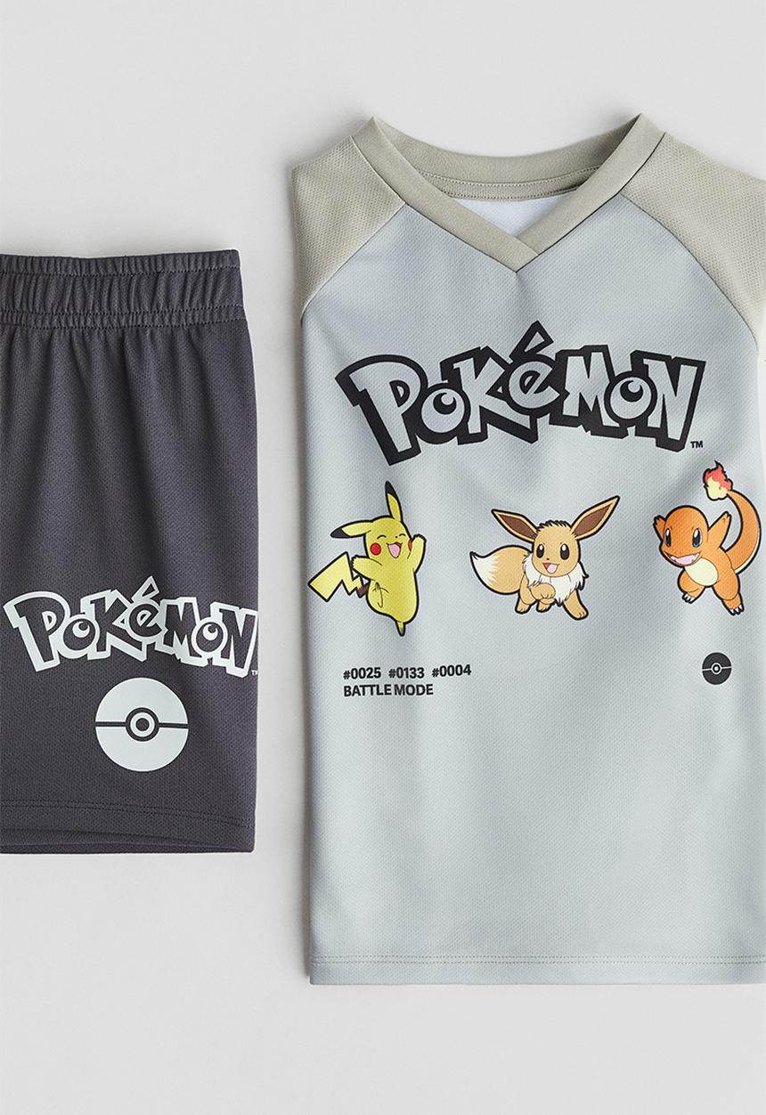 H&M - 2-piece football set - grey pokémon 